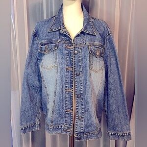 Chico’s Denim Jacket. So cute and versatile! Size 2